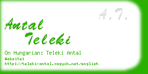 antal teleki business card
